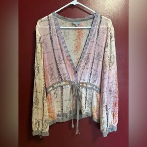 Women's Multicolor Bohemian Top